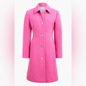 J. Crew Pink Wool Blend Lady Day Coat